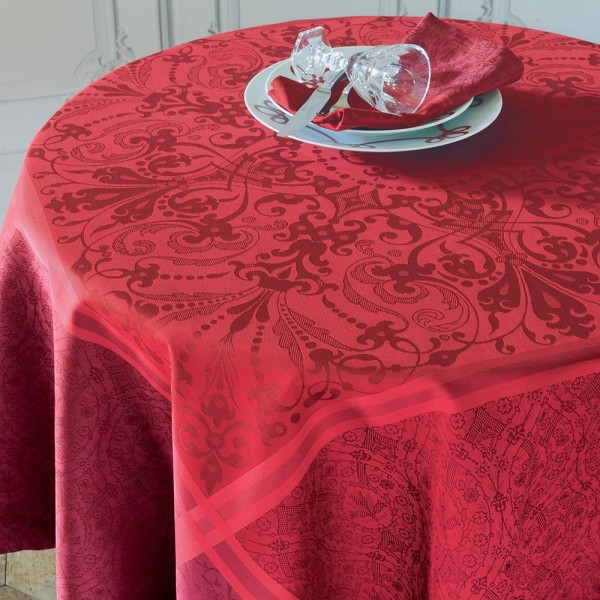 Nappe de table Cassandre Grenat, Garnier-Thiébaut