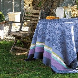 Nappe enduite Provence Bleu lavande, Le Jacquard Français