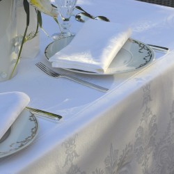 Nappe pour restaurant en coton blanc - Comptoir Textile Hôtelier