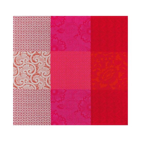 Serviette de table Fleurs de Kyoto Cerise Le Jacquard Français