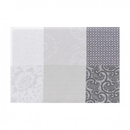 Set de table design enduit Fleurs de Kyoto Brume, Le Jacquard Français