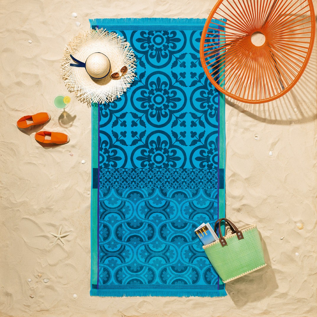 Jubonexis Serviette De Plage Microfibre Anti-Sable Turquoise Coquillages D'Huîtres - 130x80 Cm Ultra Absorbante Et Séchage Rapide