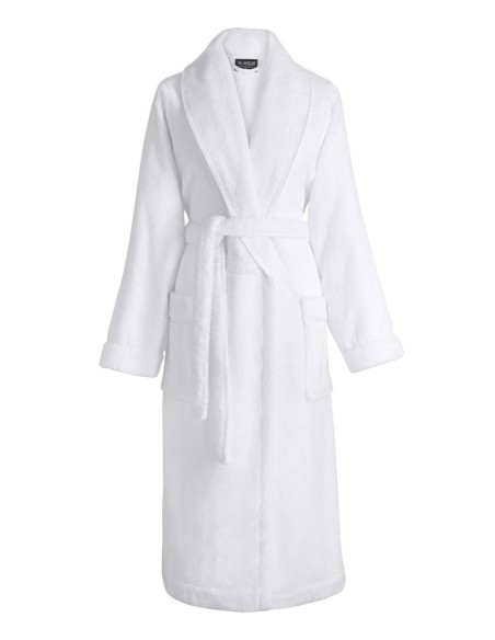 Peignoir Caresse Blanc 100% coton, Le Jacquard Français