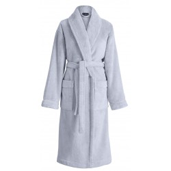 Peignoir de bain mixte Caresse Voile grisé 100% micro coton, Le Jacquard Français