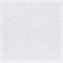 Serviettes de table Tivoli Blanc pur lin, Le Jacquard Français (par 4)