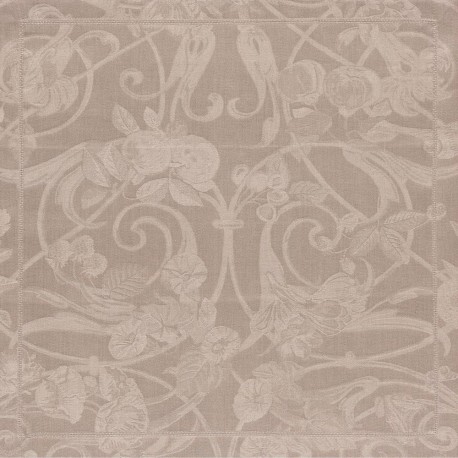 Serviettes de table, Tivoli Poivre gris pur lin, Le Jacquard Français