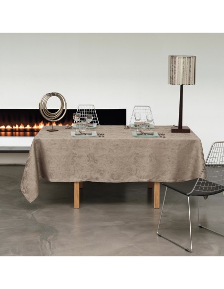 Nappe sur mesure, Tivoli Poivre Gris Le Jacquard Français 