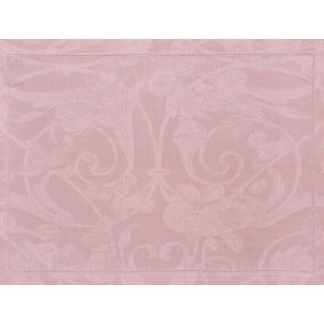 Set de table design pur lin Tivoli Rose poudre