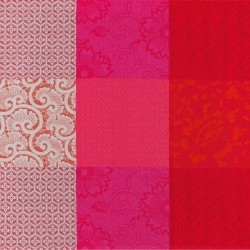 Serviettes Fleurs de Kyoto Cerise Le Jacquard Français (par 4)