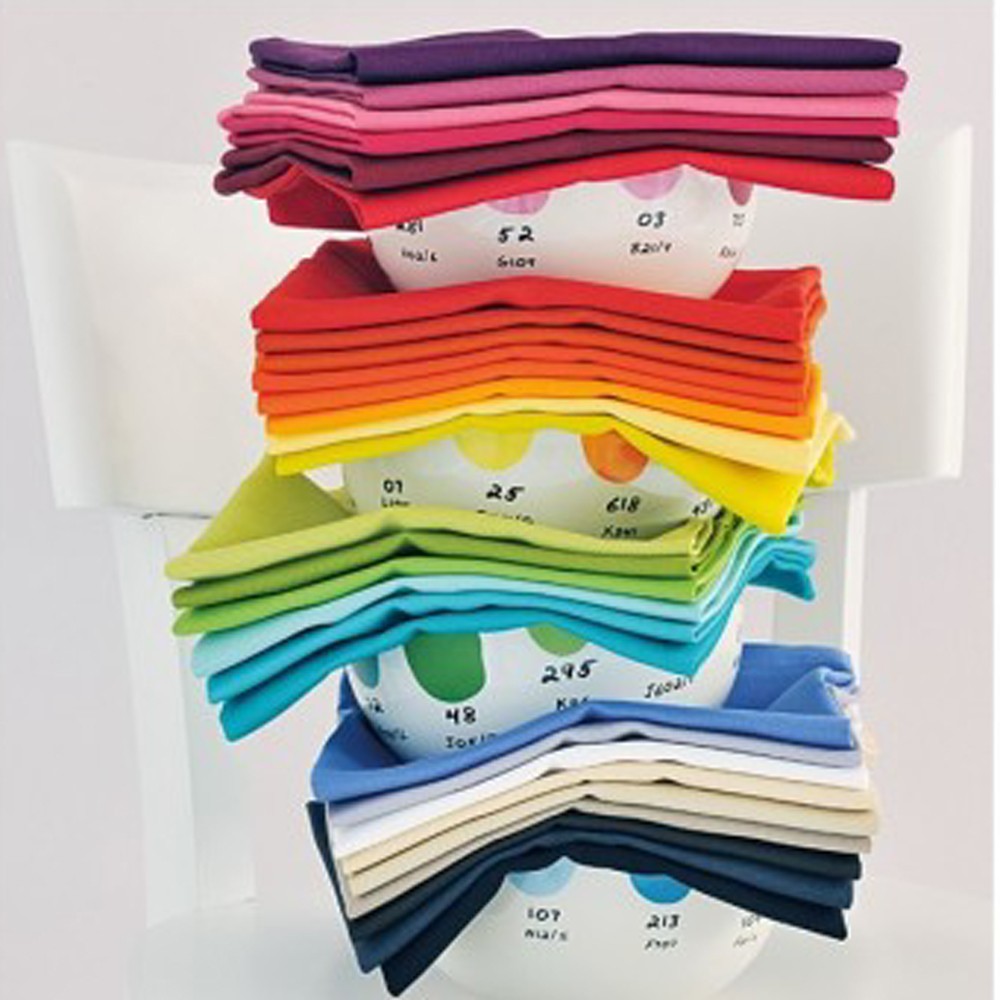 INFEI Lot de 12 serviettes de table en coton mélangé de couleur unie (43,2 x 43,2 cm) – pour événements et usage domestique (bleu ciel