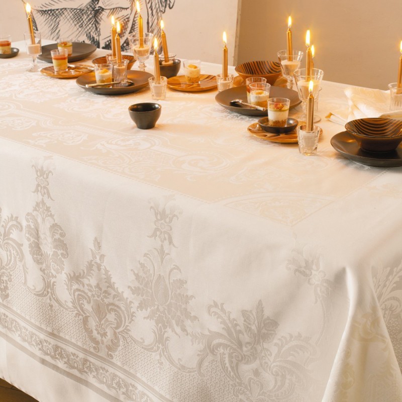 Nappe pour restaurant en coton blanc - Comptoir Textile Hôtelier