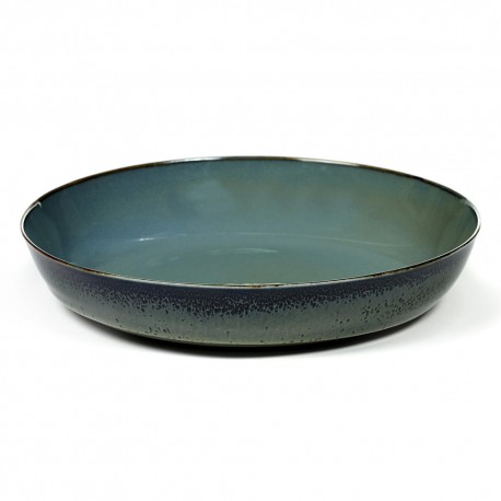 Assiette creuse 21 cm Terres de rêves Blue grey/Dark blue, Anita Le Grelle