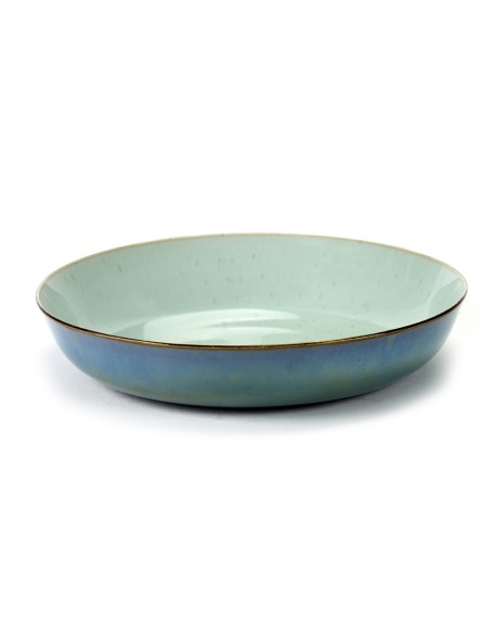 Assiette creuse 21 cm Terres de rêves Light blue/Smokey blue, Anita Le Grelle