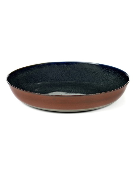 Assiette creuse 17.5 cm Terres de rêves Dark blue/Rust, Anita Le Grelle