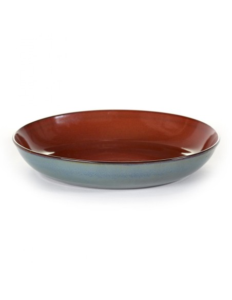 Assiette pasta Terres de Rêves Rust/Smokey blue, vaisselle design Serax par Anita Le Grelle