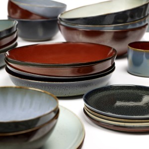 Assiette pasta Terres de Rêves Blue grey/Dark blue, vaisselle design Serax par Anita Le Grelle 2