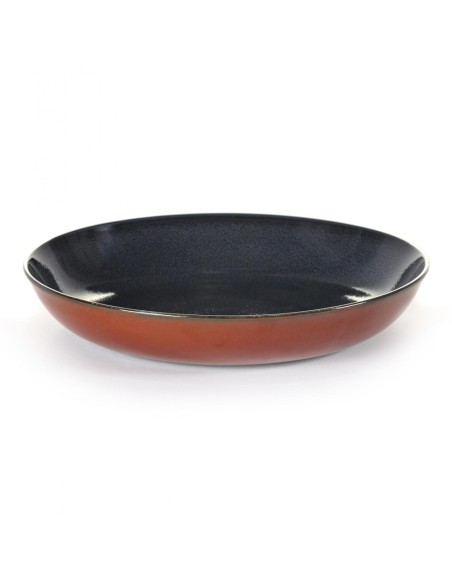 Assiette pasta Terres de Rêves Dark blue/Rust, vaisselle design Serax par Anita Le Grelle