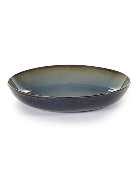 Assiette pasta Terres de Rêves Blue grey/Dark blue, vaisselle design Serax par Anita Le Grelle