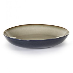 Assiette pasta Terres de Rêves Misty grey/Dark blue