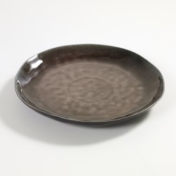 Assiette ronde 28 cm céramique Pure Brun, Serax par Pascale Naessens