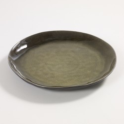 Assiette plate ronde 28cm céramique Pure Vert, Serax par Pascale Naessens