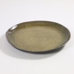 Assiette ronde 34 cm céramique Pure Vert, Serax par Pascale Naessens