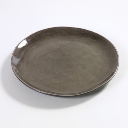 Assiette dessert ronde 20.5cm céramique Pure Gris, Serax par Pascale Naessens