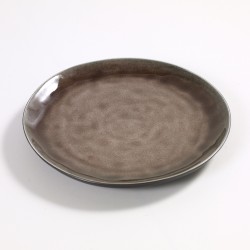 Assiette dessert ronde 20.5cm céramique Pure Brun, Serax par Pascale Naessens