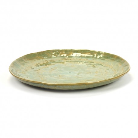 Assiette plate céramique 28cm Pure Vert de mer, Pascale Naessens Serax