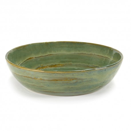 Assiettes originales creuses céramique 20cm Pure Vert de mer, Pascale Naessens Serax