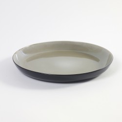 Plat rond creux 29cm céramique Pure Green Gris, Pascale Naessens - Serax