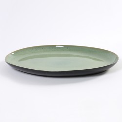 Plat ovale 40x28cm céramique Pure Green Vert, Pascale Naessens - Serax