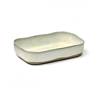 Assiette plate rectangulaire en grès émaillé N°2 L Mastic Merci, Serax 2