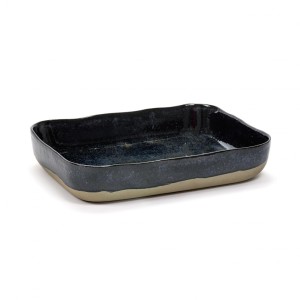 Plat four rectangulaire grès émaillé N°10 XL Noir Merci, Serax 2