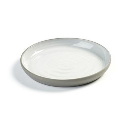 Assiette tapas 14.5cm en porcelaine blanc/gris anthracite, Dusk de Martine Keirsebilck pour Serax