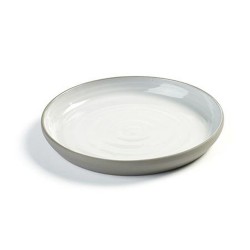 Assiettes tapas 14.5cm porcelaine blanc/gris anthracite, Dusk de Martine Keirsebilck pour Serax (par 4)