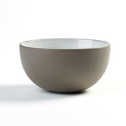 Bol 14cm en porcelaine blanc/gris anthracite, Dusk de Martine Keirsebilck pour Serax (par 4)