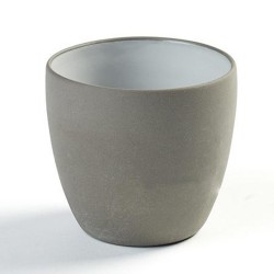 gobelet à expresso 17cl en porcelaine blanc/gris anthracite, Dusk de Martine Keirsebilck pour Serax