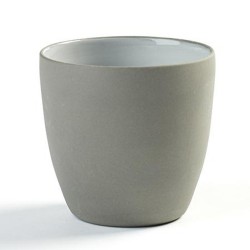 Gobelet à café 31cl en porcelaine blanc/gris anthracite, Dusk de Martine Keirsebilck pour Serax (par 6)