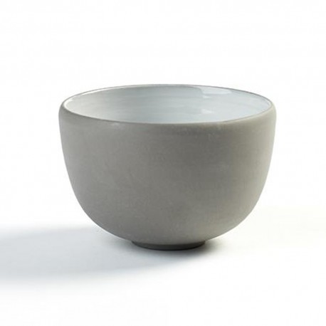 Bols à thé 9.5cm en porcelaine blanc/gris anthracite, Dusk de Martine Keirsebilck pour Serax
