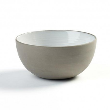 Coupelle ou petit bol 11.5cm en porcelaine blanc/gris anthracite, Dusk de Martine Keirsebilck pour Serax
