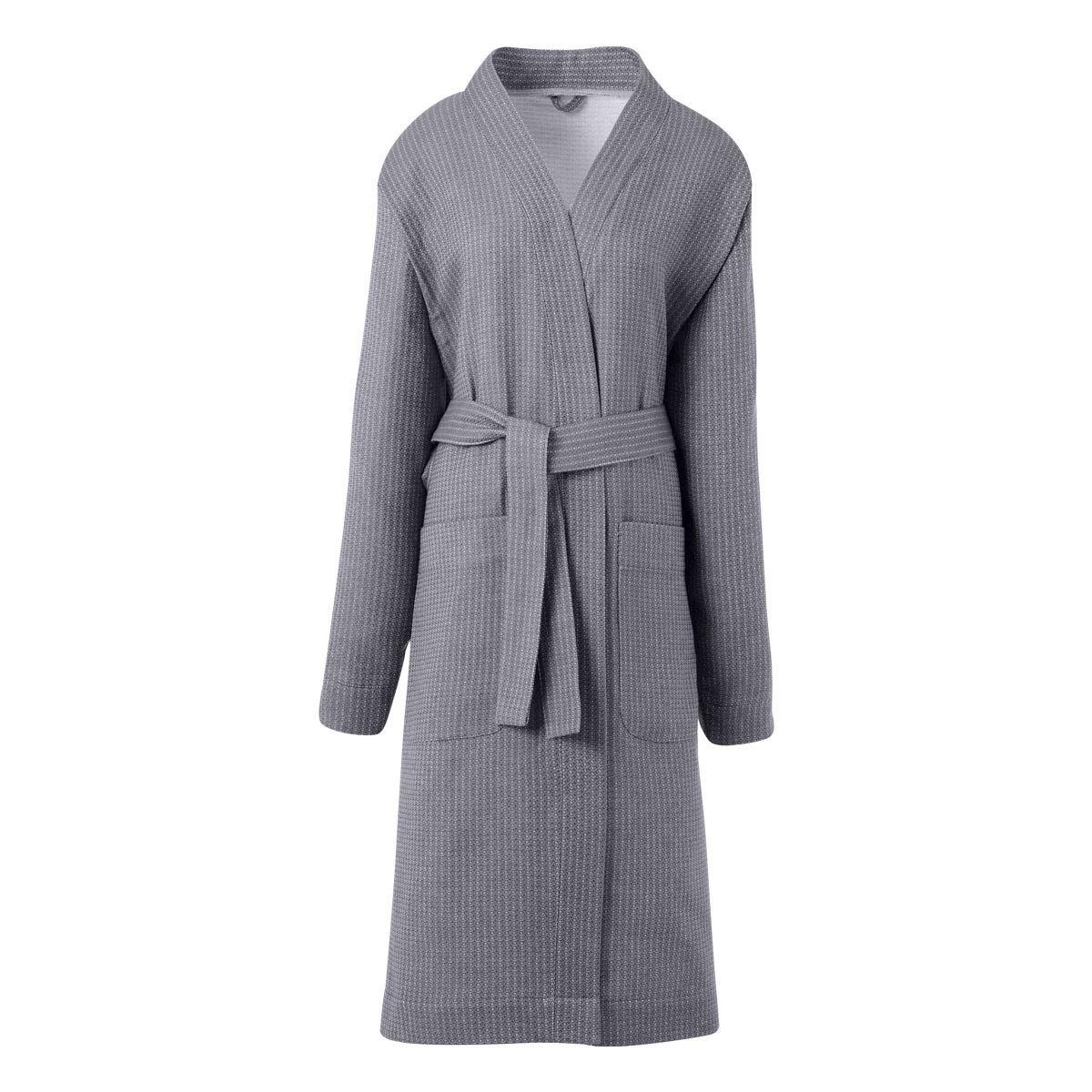 peignoir de bain femme coton de marque gris Jacquard Francais