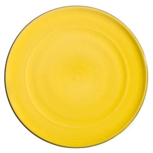 Assiette plate céramique Sud citron, Bernex