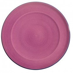 Service assiette plate céramique Sud framboise, Bernex