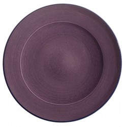 Assiette plate ceramique Sud violette, Bernex