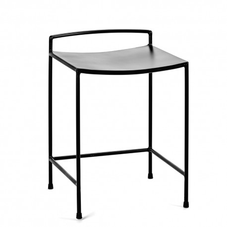 Tabouret design Nello métal Noir H50cm Antonino Sciortino, Serax