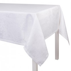 Nappe Tivoli Blanc pur lin, Le Jacquard Français