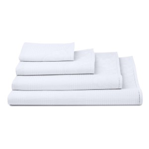 Serviette de Bain nid d'abeilles pur coton Volupté, Le Jacquard Français 2