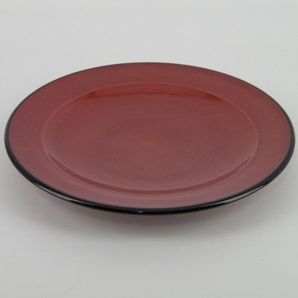 Assiette plate design céramique Collection Sud rouge, Atelier Romain Bernex
