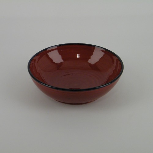 Assiette creuse design céramique Collection Sud rouge, Atelier Romain Bernex